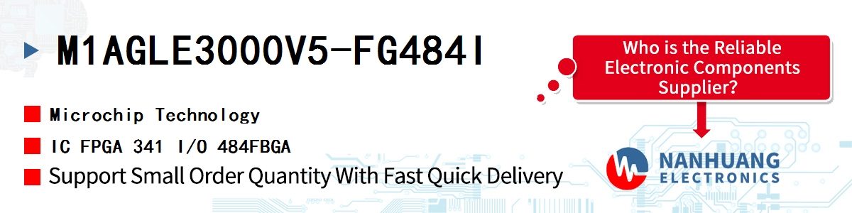 M1AGLE3000V5-FG484I Microchip IC FPGA 341 I/O 484FBGA