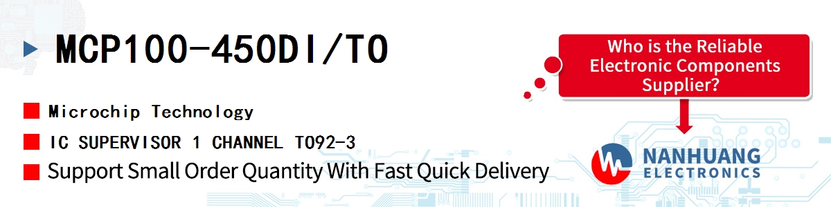 MCP100-450DI/TO Microchip IC SUPERVISOR 1 CHANNEL TO92-3