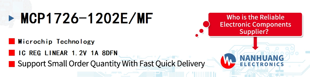 MCP1726-1202E/MF Microchip IC REG LINEAR 1.2V 1A 8DFN