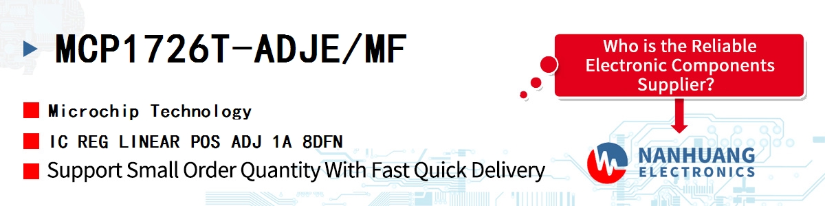 MCP1726T-ADJE/MF Microchip IC REG LINEAR POS ADJ 1A 8DFN