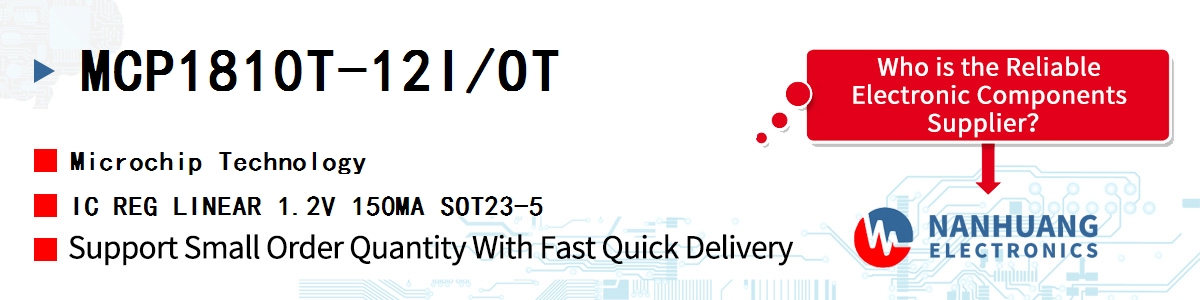 MCP1810T-12I/OT Microchip IC REG LINEAR 1.2V 150MA SOT23-5