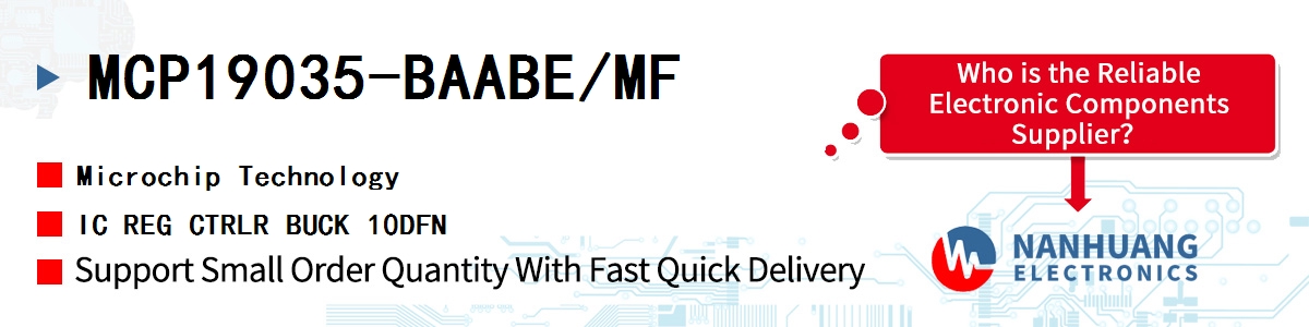 MCP19035-BAABE/MF Microchip IC REG CTRLR BUCK 10DFN