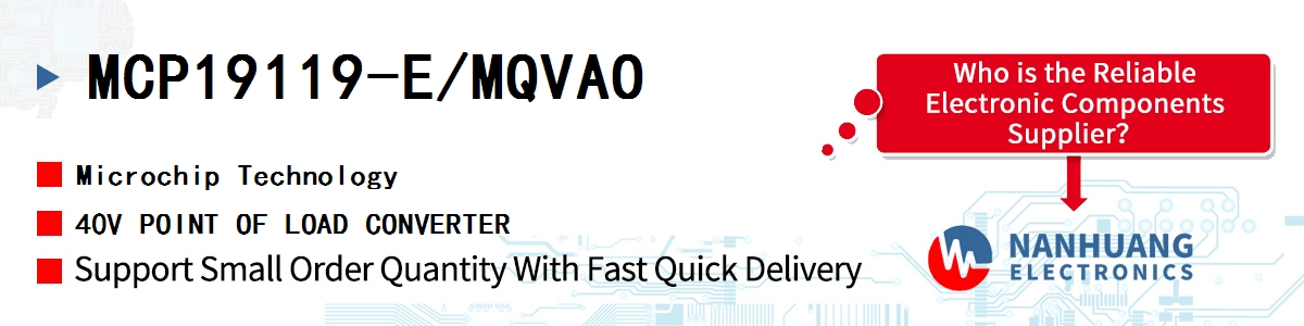 MCP19119-E/MQVAO Microchip 40V POINT OF LOAD CONVERTER
