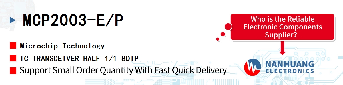 MCP2003-E/P Microchip IC TRANSCEIVER HALF 1/1 8DIP