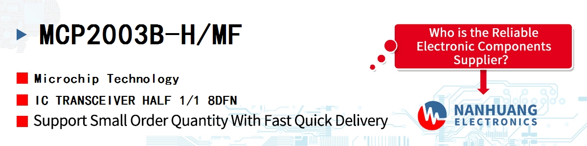 MCP2003B-H/MF Microchip IC TRANSCEIVER HALF 1/1 8DFN