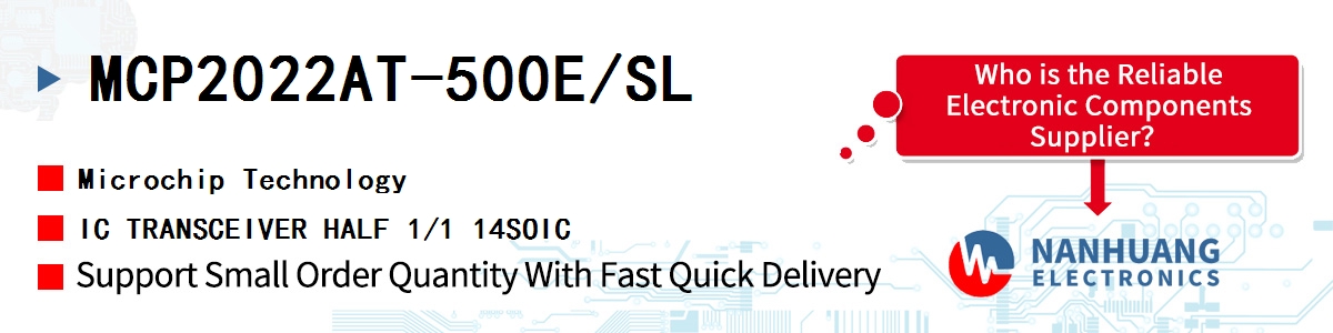 MCP2022AT-500E/SL Microchip IC TRANSCEIVER HALF 1/1 14SOIC