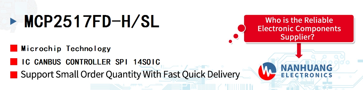 MCP2517FD-H/SL Microchip IC CANBUS CONTROLLER SPI 14SOIC