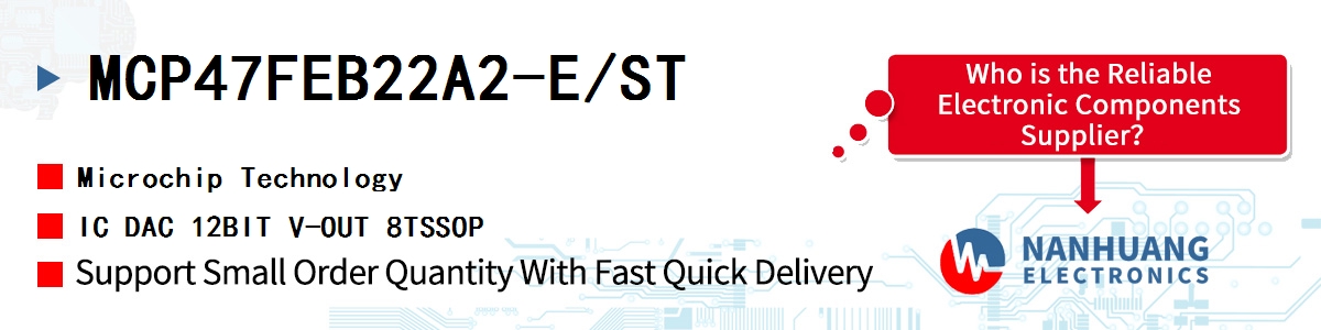 MCP47FEB22A2-E/ST Microchip IC DAC 12BIT V-OUT 8TSSOP