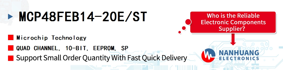 MCP48FEB14-20E/ST Microchip QUAD CHANNEL, 10-BIT, EEPROM, SP