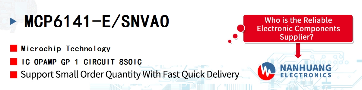 MCP6141-E/SNVAO Microchip IC OPAMP GP 1 CIRCUIT 8SOIC