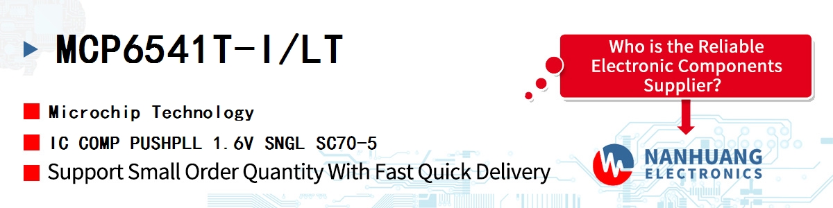 MCP6541T-I/LT Microchip IC COMP PUSHPLL 1.6V SNGL SC70-5