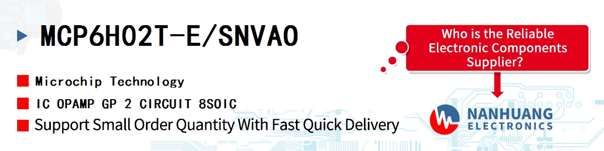 MCP6H02T-E/SNVAO Microchip IC OPAMP GP 2 CIRCUIT 8SOIC