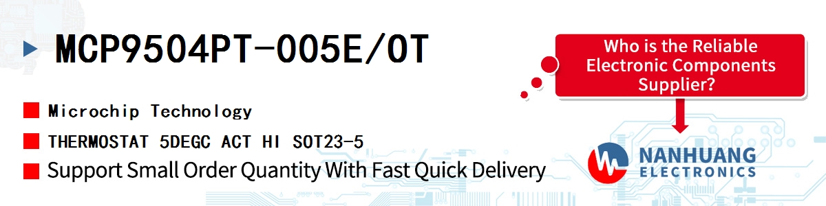 MCP9504PT-005E/OT Microchip THERMOSTAT 5DEGC ACT HI SOT23-5