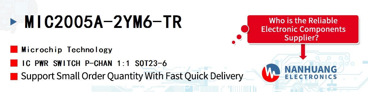 MIC2005A-2YM6-TR Microchip IC PWR SWITCH P-CHAN 1:1 SOT23-6