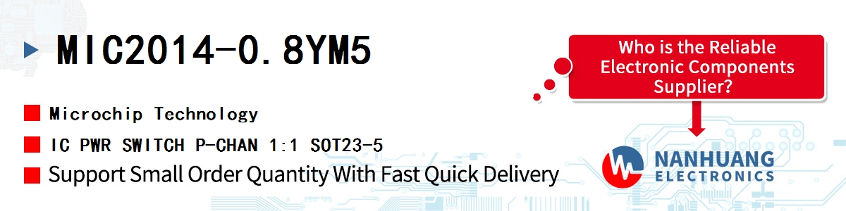 MIC2014-0.8YM5 Microchip IC PWR SWITCH P-CHAN 1:1 SOT23-5