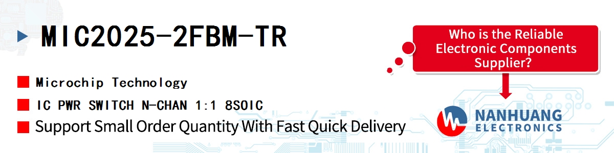 MIC2025-2FBM-TR Microchip IC PWR SWITCH N-CHAN 1:1 8SOIC