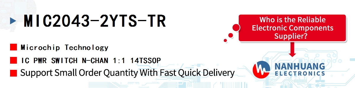 MIC2043-2YTS-TR Microchip IC PWR SWITCH N-CHAN 1:1 14TSSOP