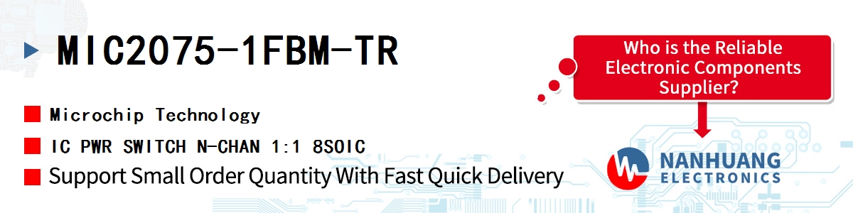 MIC2075-1FBM-TR Microchip IC PWR SWITCH N-CHAN 1:1 8SOIC