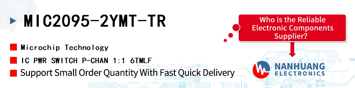 MIC2095-2YMT-TR Microchip IC PWR SWITCH P-CHAN 1:1 6TMLF