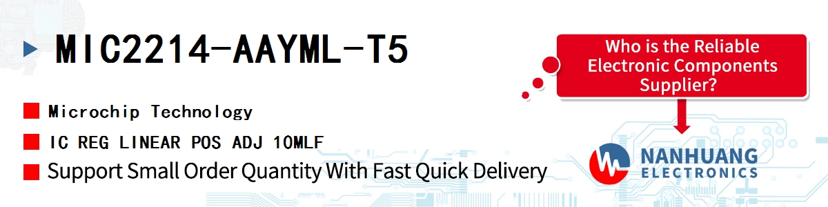 MIC2214-AAYML-T5 Microchip IC REG LINEAR POS ADJ 10MLF