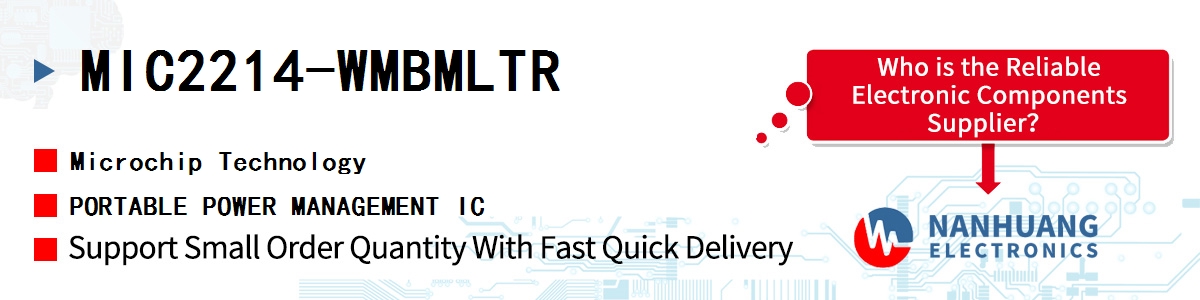 MIC2214-WMBML TR Microchip IC REG LINEAR 1.6V/2.8V 10MLF