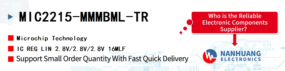 MIC2215-MMMBML-TR Microchip IC REG LIN 2.8V/2.8V/2.8V 16MLF