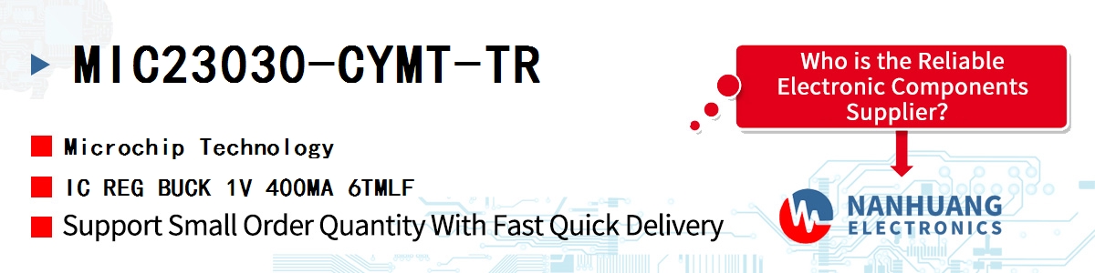 MIC23030-CYMT-TR Microchip IC REG BUCK 1V 400MA 6TMLF