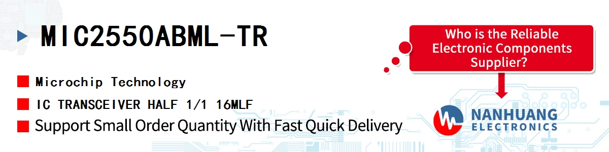 MIC2550ABML-TR Microchip IC TRANSCEIVER HALF 1/1 16MLF