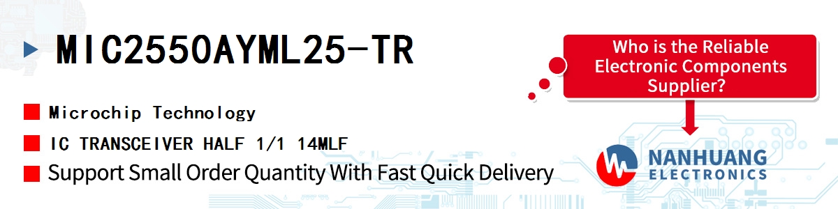 MIC2550AYML25-TR Microchip IC TRANSCEIVER HALF 1/1 14MLF