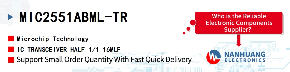 MIC2551ABML-TR Microchip IC TRANSCEIVER HALF 1/1 16MLF