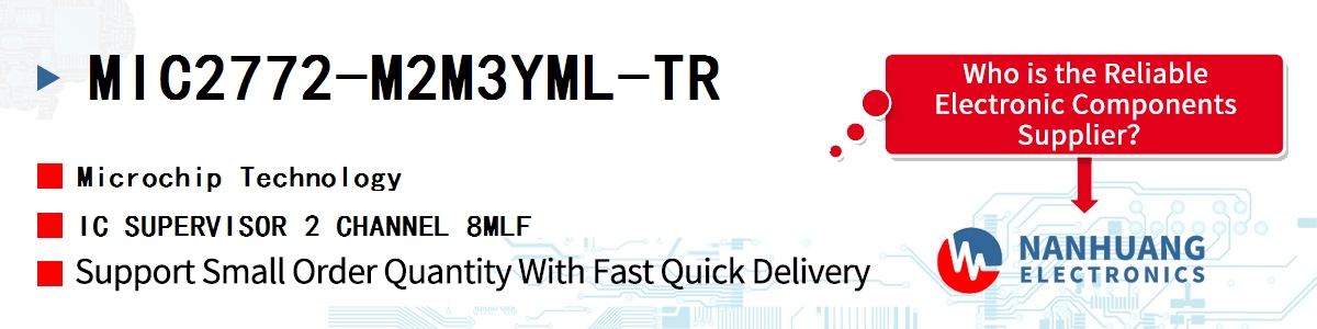 MIC2772-M2M3YML-TR Microchip IC SUPERVISOR 2 CHANNEL 8MLF