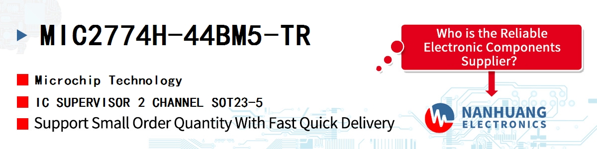 MIC2774H-44BM5-TR Microchip IC SUPERVISOR 2 CHANNEL SOT23-5