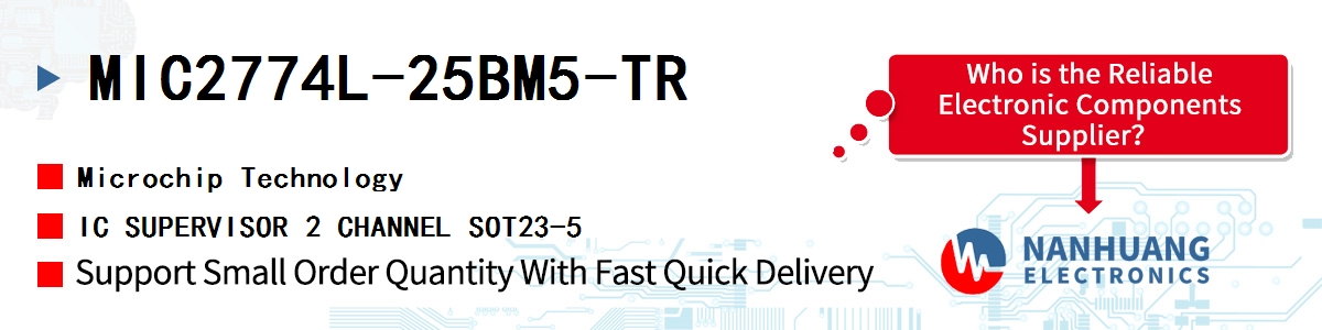 MIC2774L-25BM5-TR Microchip IC SUPERVISOR 2 CHANNEL SOT23-5