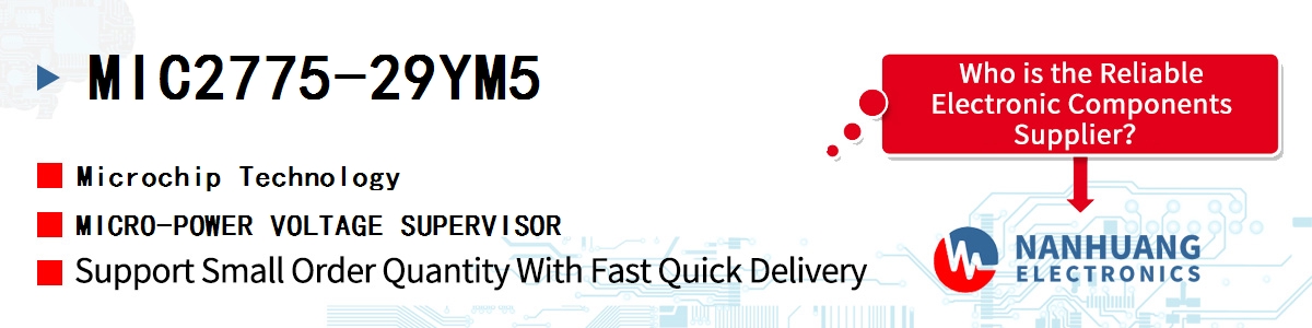 MIC2775-29YM5 Microchip MICRO-POWER VOLTAGE SUPERVISOR