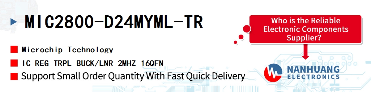 MIC2800-D24MYML-TR Microchip IC REG TRPL BUCK/LNR 2MHZ 16QFN