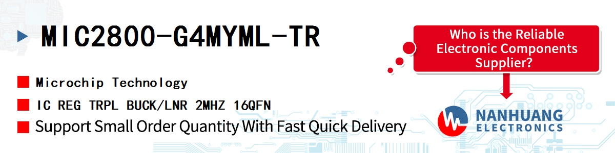 MIC2800-G4MYML-TR Microchip IC REG TRPL BUCK/LNR 2MHZ 16QFN