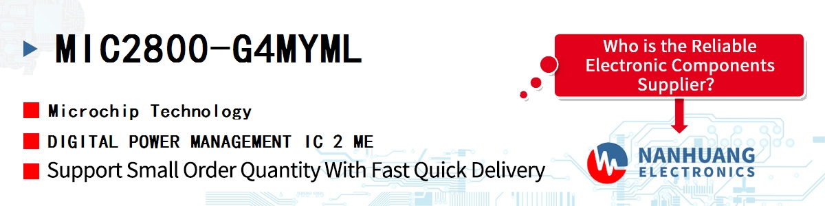 MIC2800-G4MYML Microchip DIGITAL POWER MANAGEMENT IC 2 ME