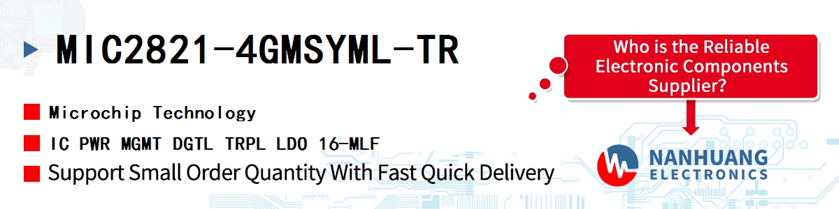 MIC2821-4GMSYML-TR Microchip IC PWR MGMT DGTL TRPL LDO 16-MLF