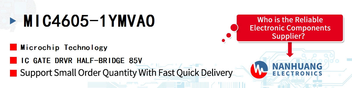 MIC4605-1YMVAO Microchip IC GATE DRVR HALF-BRIDGE 85V