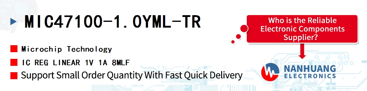 MIC47100-1.0YML-TR Microchip IC REG LINEAR 1V 1A 8MLF