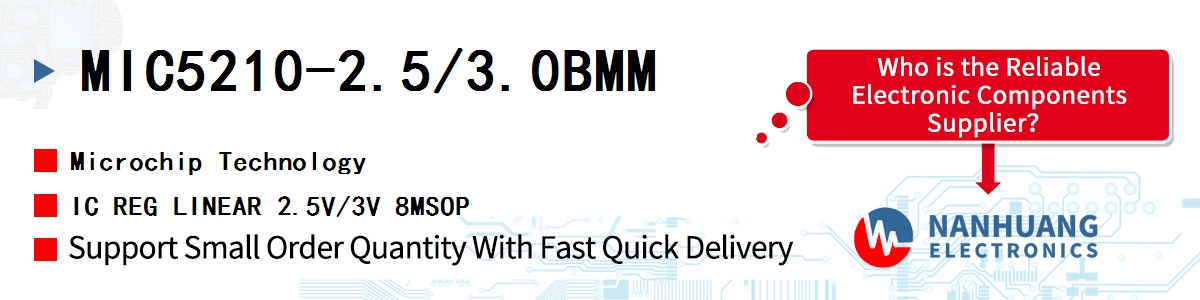 MIC5210-2.5/3.0BMM Microchip IC REG LINEAR 2.5V/3V 8MSOP