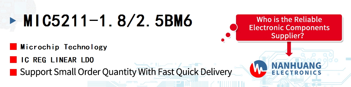 MIC5211-1.8/2.5BM6 Microchip IC REG LINEAR LDO