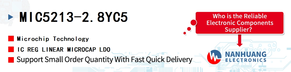 MIC5213-2.8YC5 Microchip IC REG LINEAR MICROCAP LDO