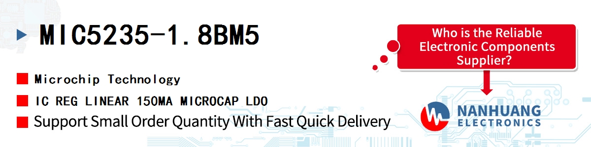MIC5235-1.8BM5 Microchip IC REG LINEAR 150MA MICROCAP LDO