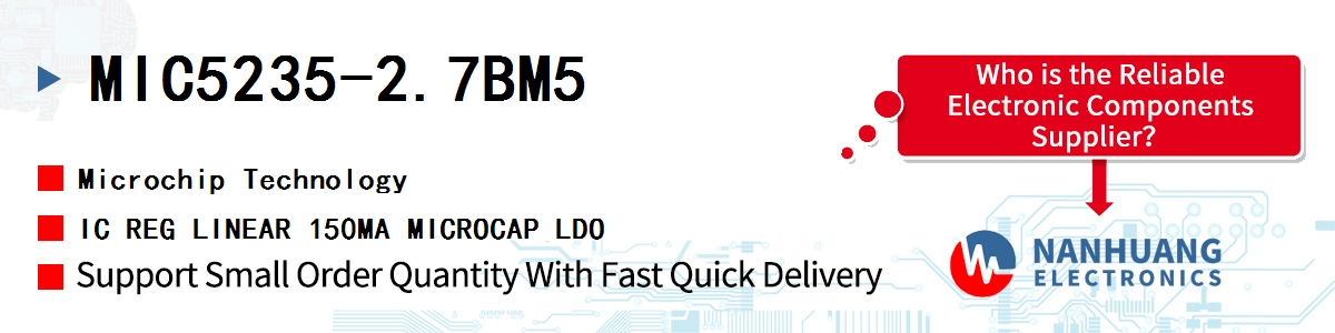 MIC5235-2.7BM5 Microchip IC REG LINEAR 150MA MICROCAP LDO
