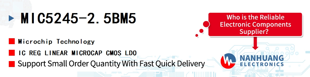 MIC5245-2.5BM5 Microchip IC REG LINEAR MICROCAP CMOS LDO