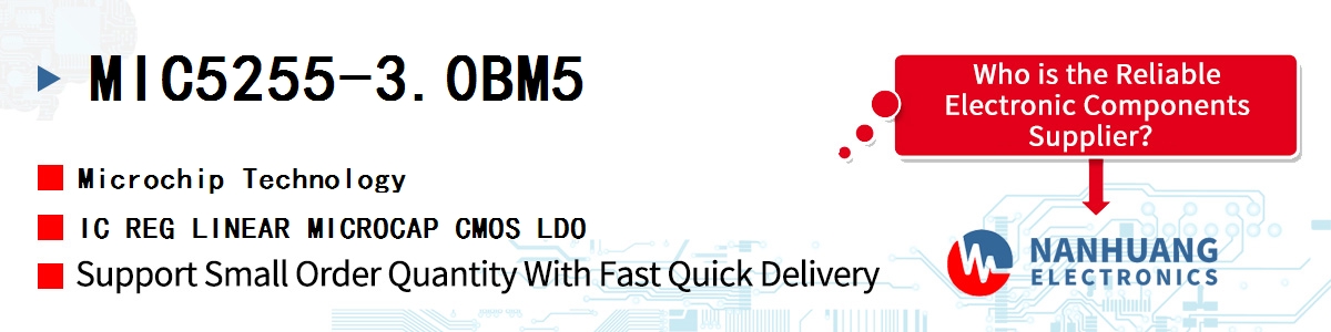MIC5255-3.0BM5 Microchip IC REG LINEAR MICROCAP CMOS LDO