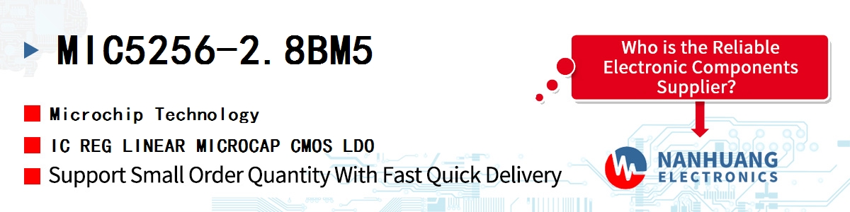 MIC5256-2.8BM5 Microchip IC REG LINEAR MICROCAP CMOS LDO