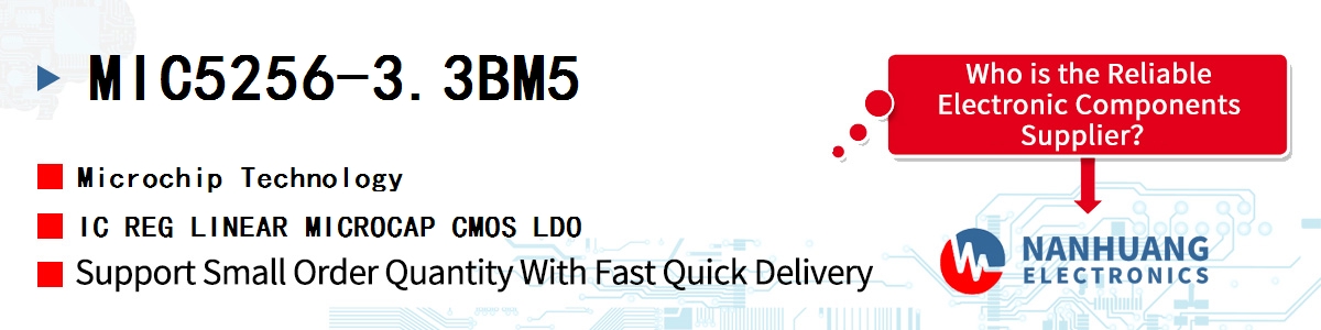 MIC5256-3.3BM5 Microchip IC REG LINEAR MICROCAP CMOS LDO