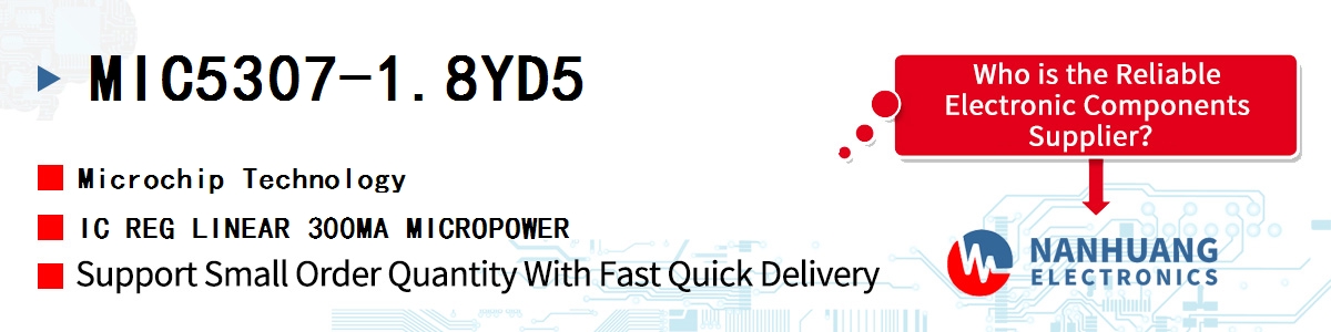 MIC5307-1.8YD5 Microchip IC REG LINEAR 300MA MICROPOWER